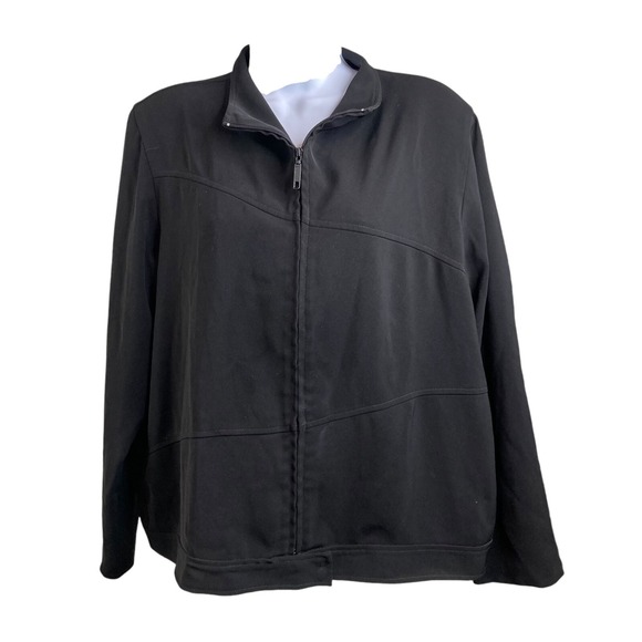 Chico's Jackets & Blazers - Chico's Design Women's Versatile Black Full Zip Jacket Size 2‎ Large Packable